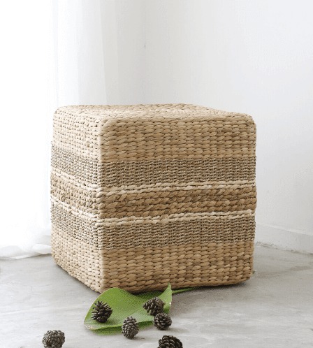 cushion stool pouffe made of all natural materials