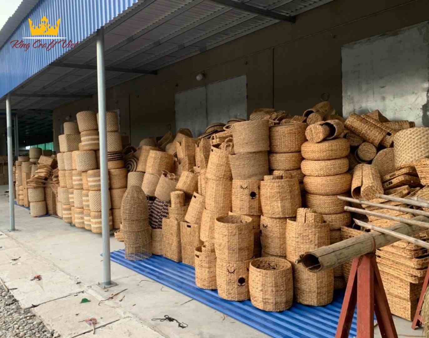 Close-up of hand woven products of King Craft Viet