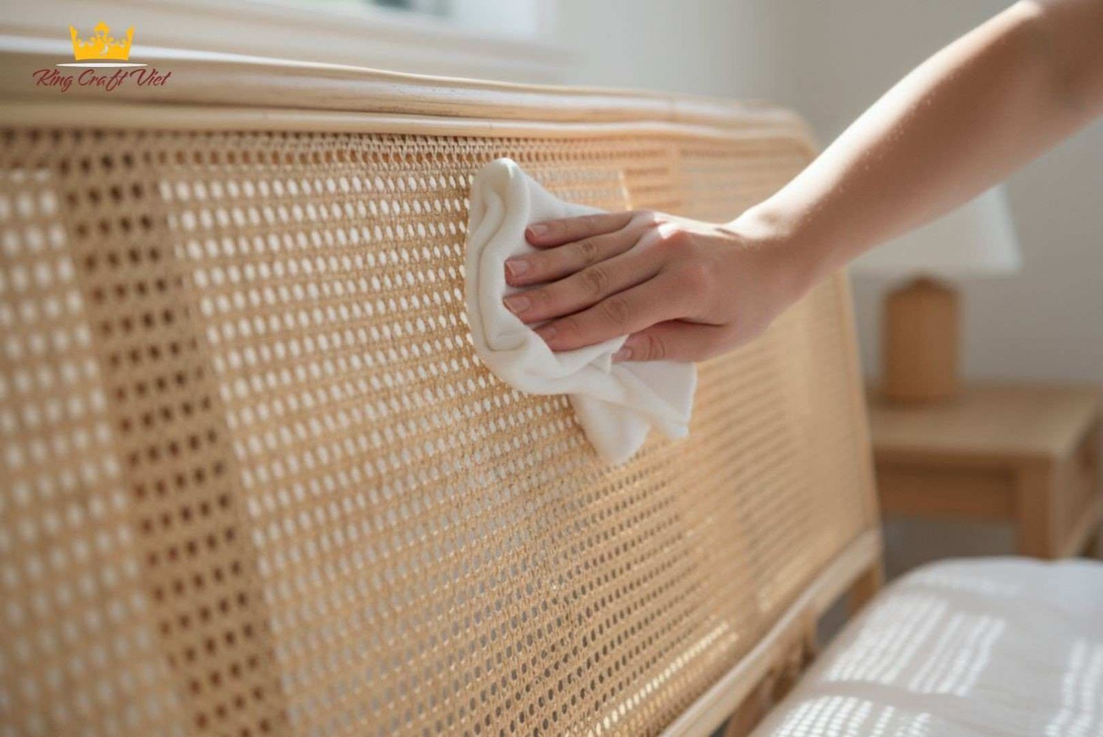 How to care for rattan bedhead 