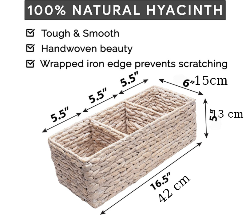 Water Hyacinth Toilet Paper Tank Tray