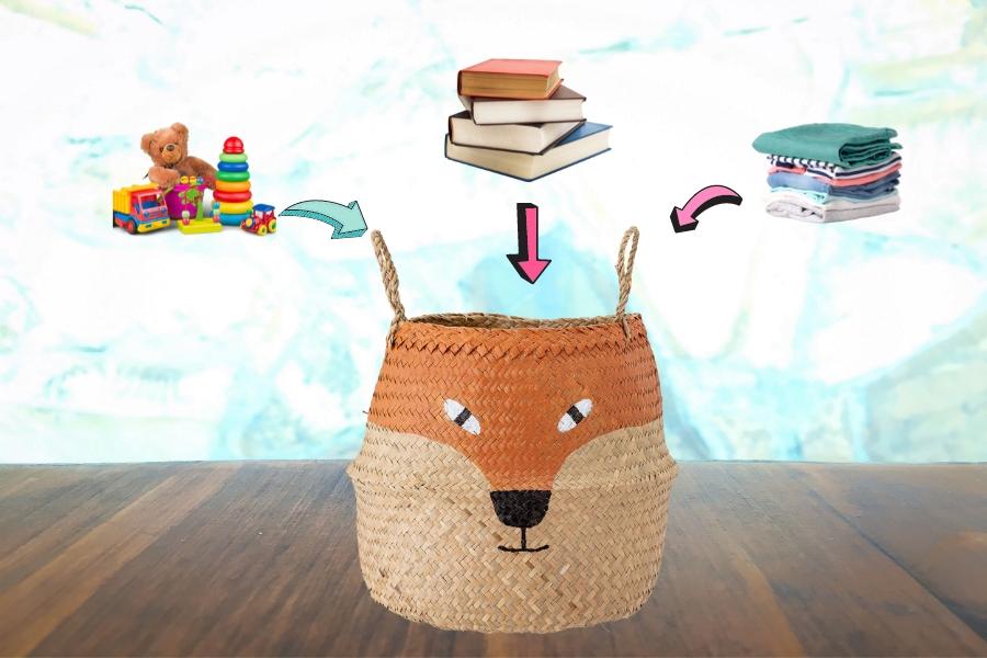 Seagrass Fox Storage Basket 