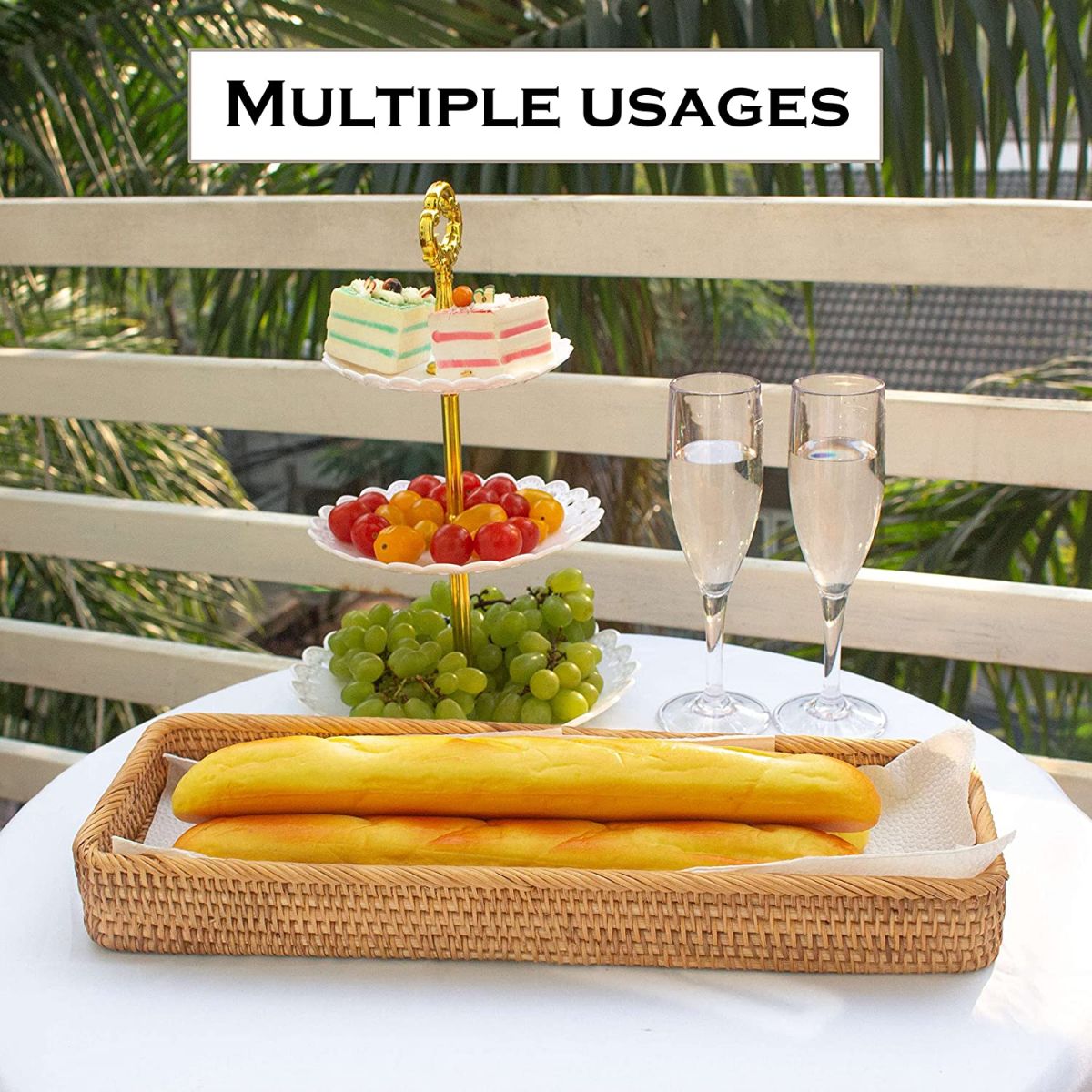 The rattan toilet paper tray