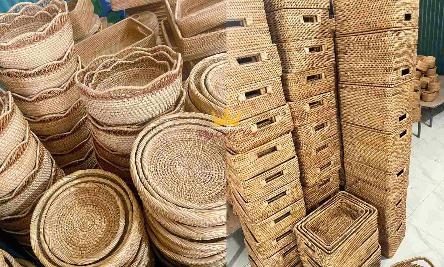 Eco-friendly handmade rattan baskets for sustainable home decor