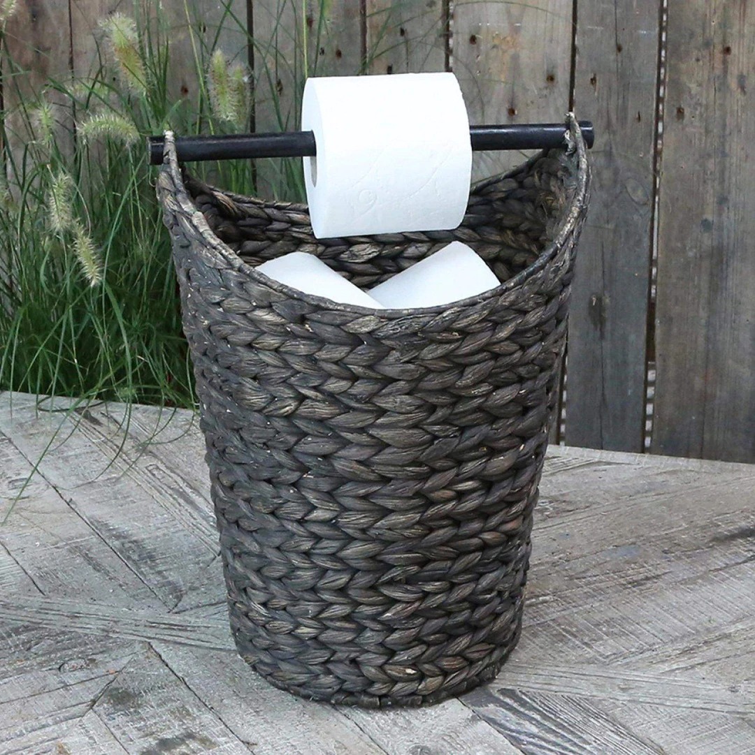 water hyacinth toilet basket