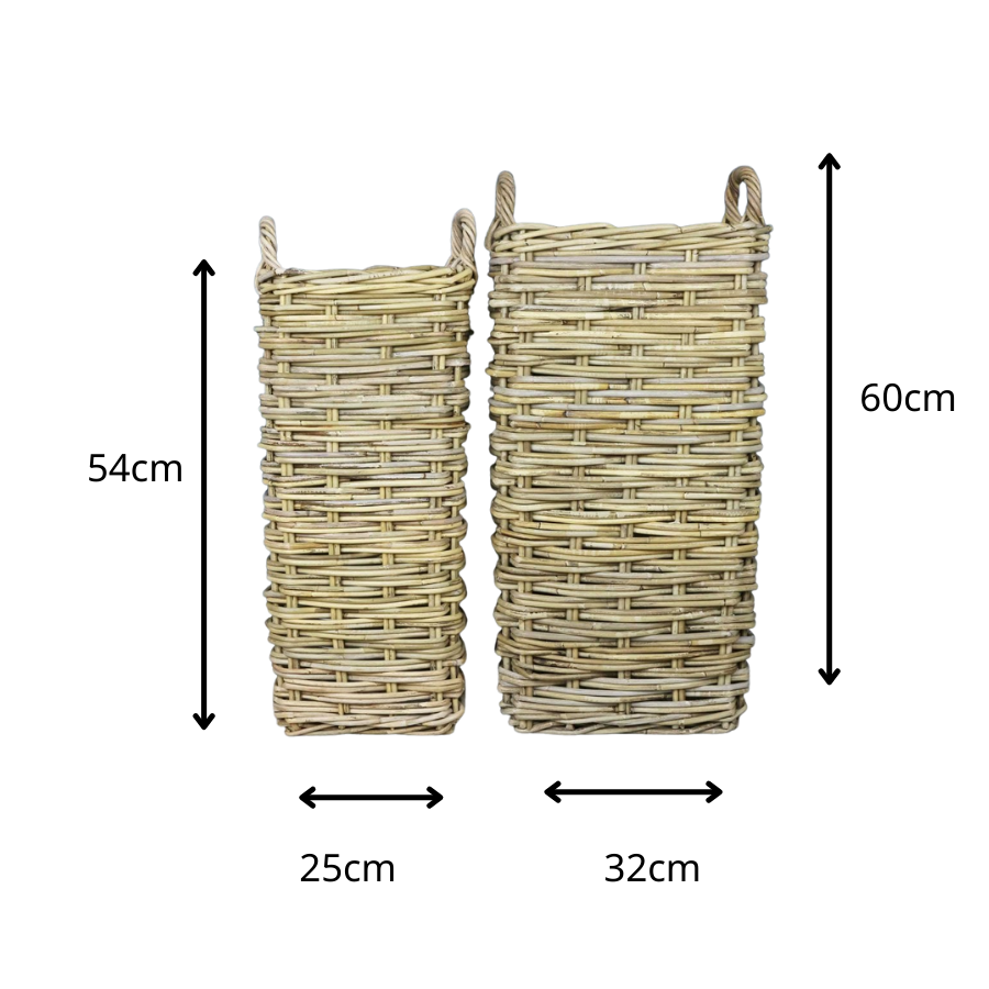  Rattan Square Umbrella Stand Basket