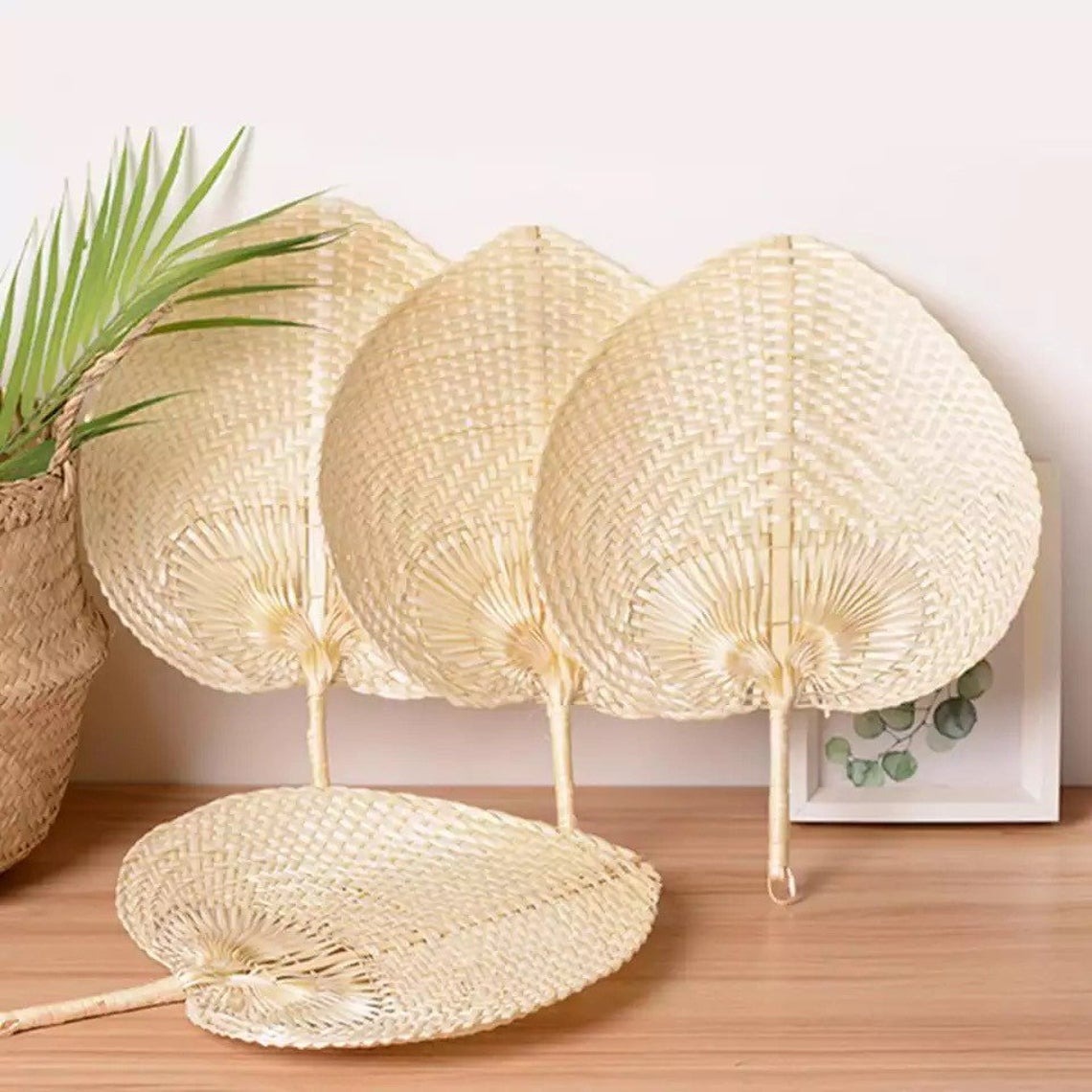 bamboo fan wall decor