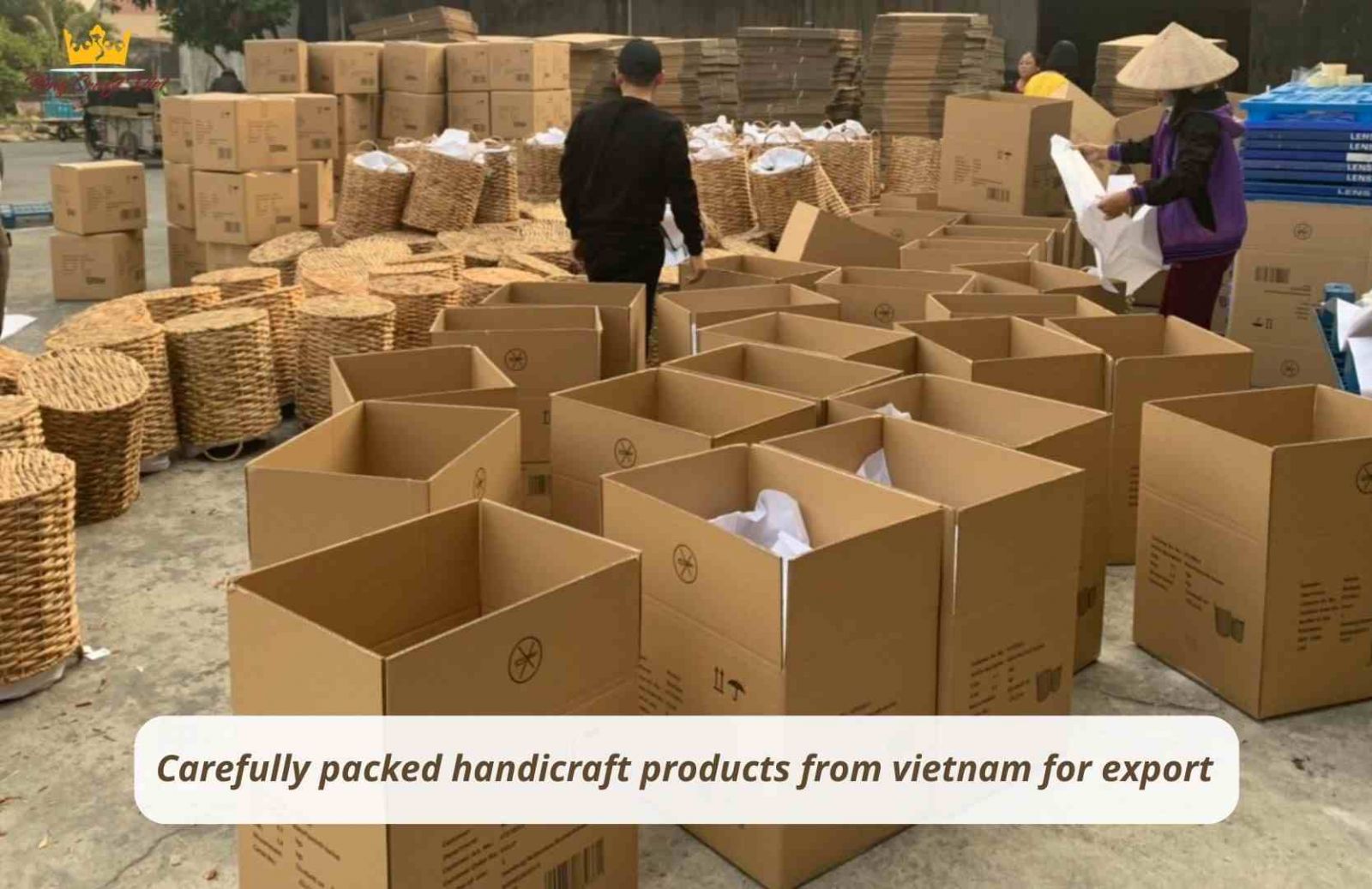 Carefully packed handicraft products from vietnam for export