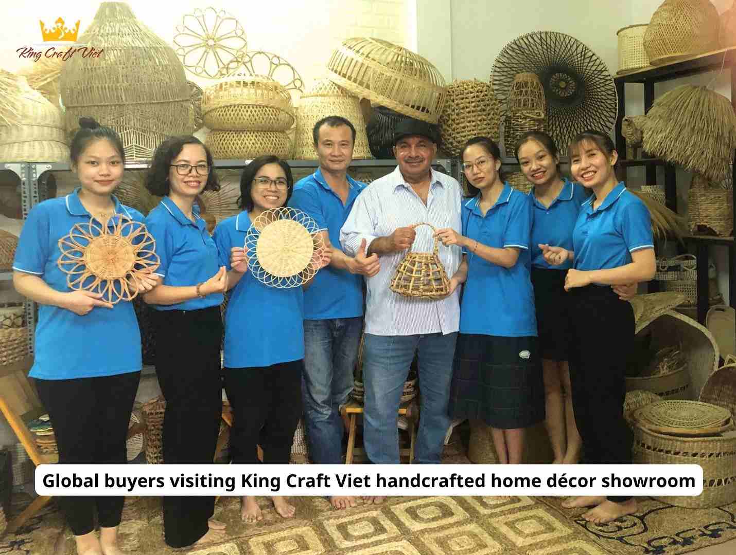 Global buyers visiting King Craft Viet handcrafted home décor showroom