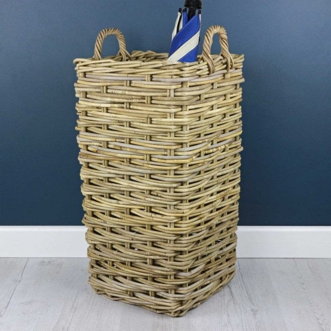  Rattan Square Umbrella Stand Basket