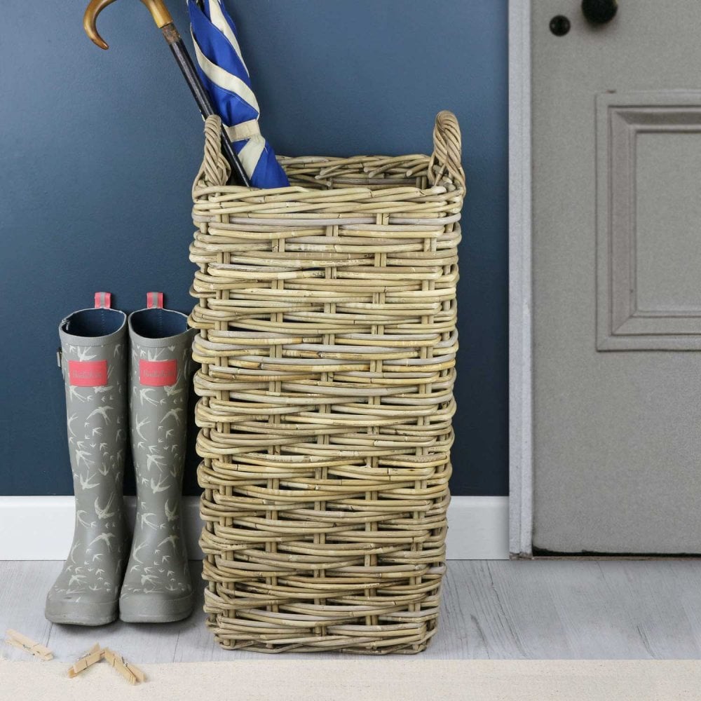  Rattan Square Umbrella Stand Basket