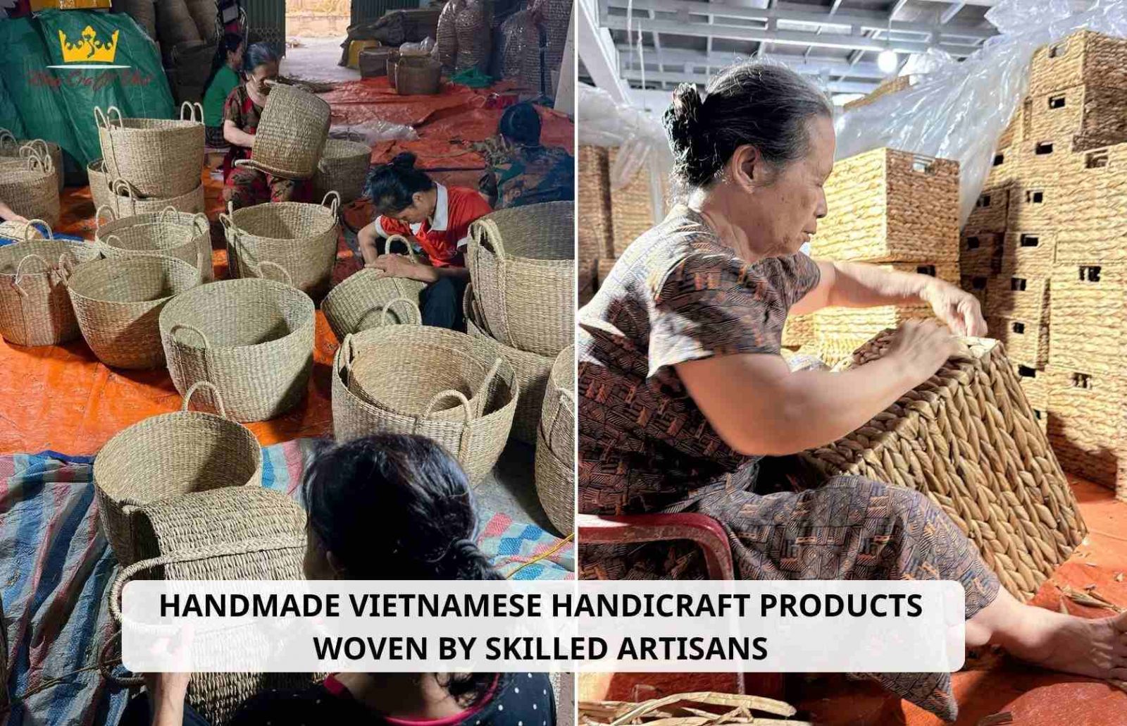 Handmade Vietnamese handicraft products woven by skilled artisans