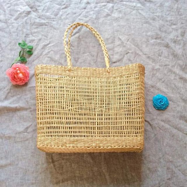 mesh knit handbag