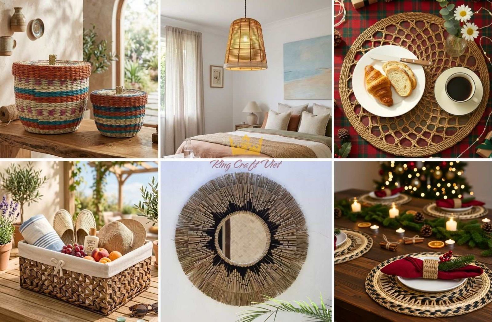 King Craft Viet handmade home décor collection made from natural materials