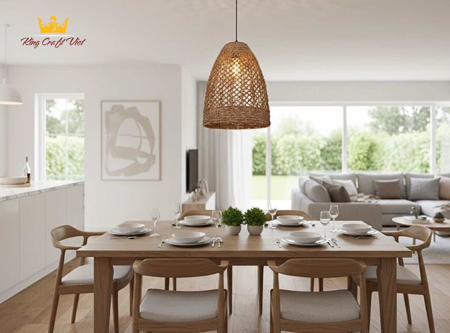 Bring warmth and texture to your space with handcrafted seagrass lampshades from Vietnam, designed for timeless interior styles.