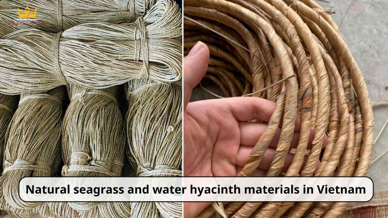 Natural seagrass and water hyacinth materials in Vietnam