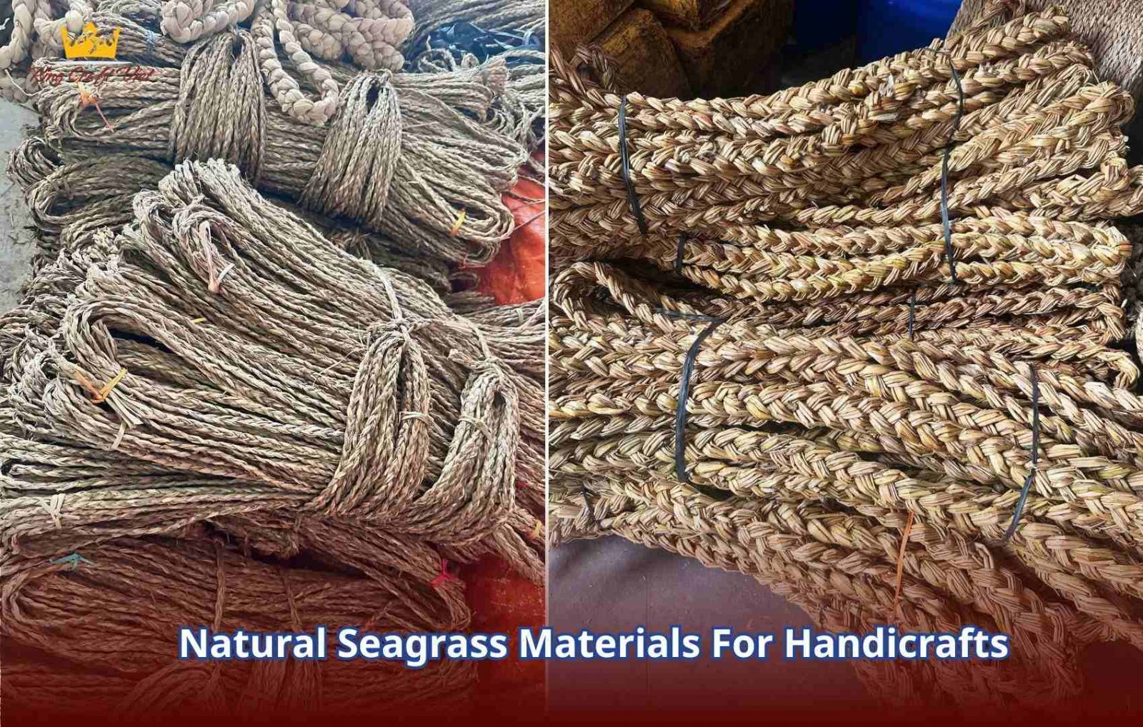 Natural seagrass materials for handicrafts