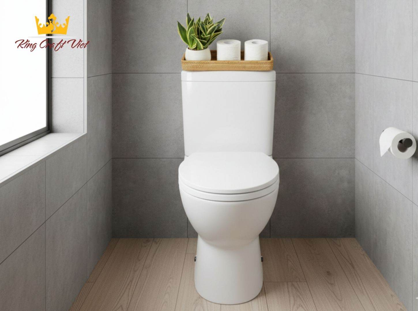 Rattan toilet paper holder for bathroom decoration