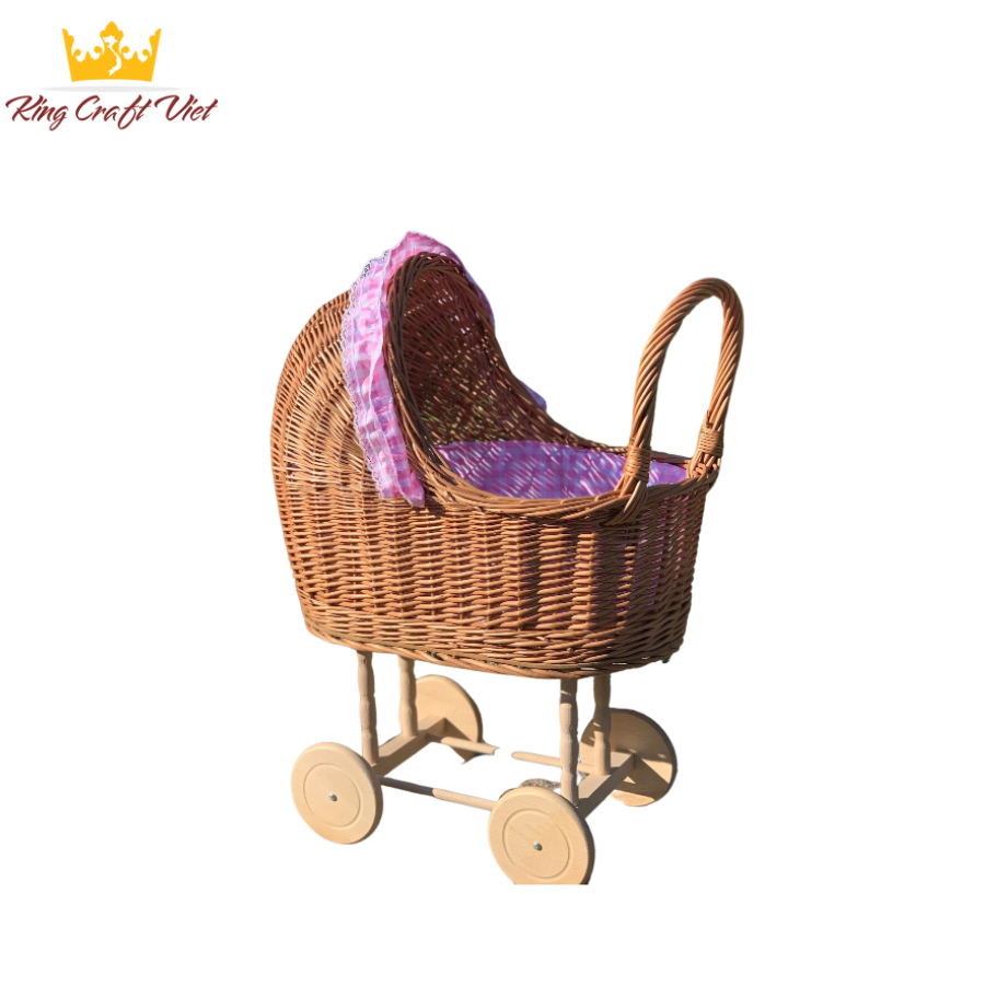 RATTAN DOLL STROLLER KDB03