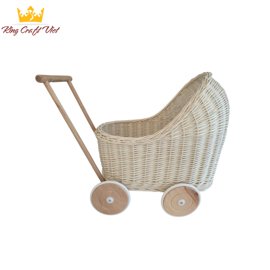 Wholesale Trending Rattan Doll Stroller Wicker Baby Carriage For Baby ...